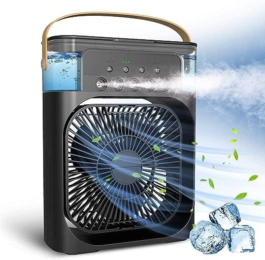 Mini USB Evaporative AC Cooler With 7 Colors LED Light & 5 Spray Modes