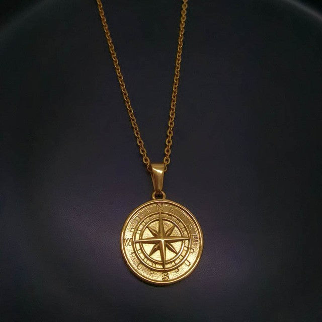 COMPASS PENDANT GOLD