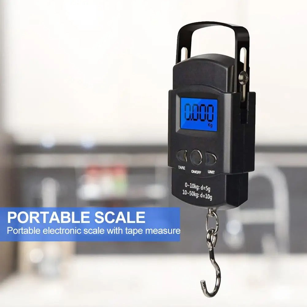 Portable Electronic Scales Weighing 50kg/1g with a spring scale hook luggage